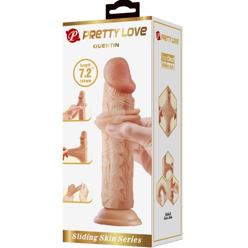PRETTY LOVE - QUENTIN DILDO REALISTA 18 CM NATURAL