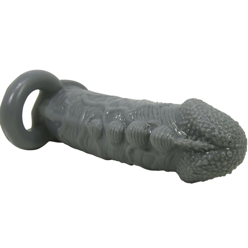 PRETTY LOVE - FUNDA REALISTA ALONGADORA E RETARDANTE PARA PENIS CINZA