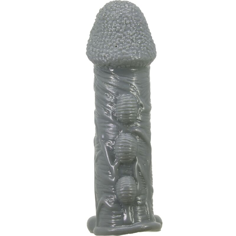 PRETTY LOVE - FUNDA REALISTA ALONGADORA E RETARDANTE PARA PENIS CINZA