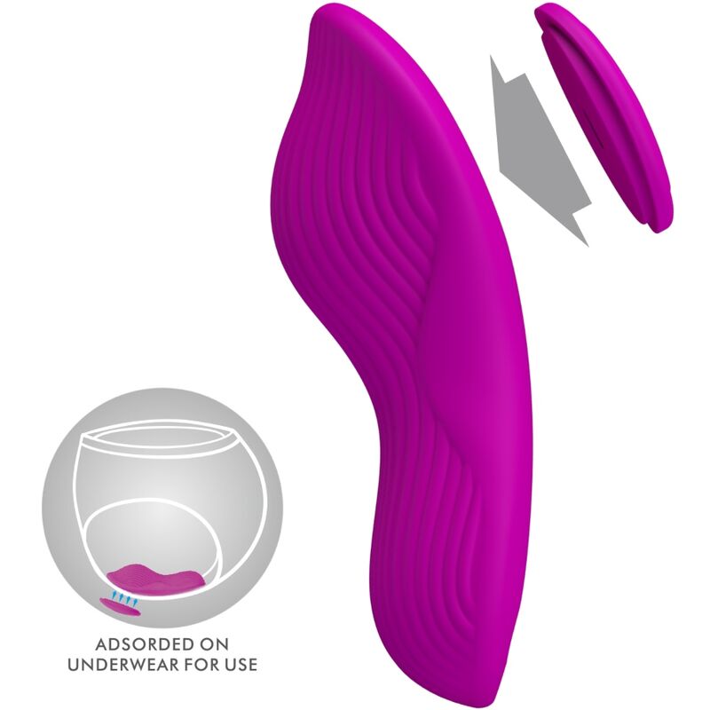 PRETTY LOVE - ROMARIO ESTIMULADOR LAY-ON CLITORIANO COM CONTROLO REMOTO ROSA