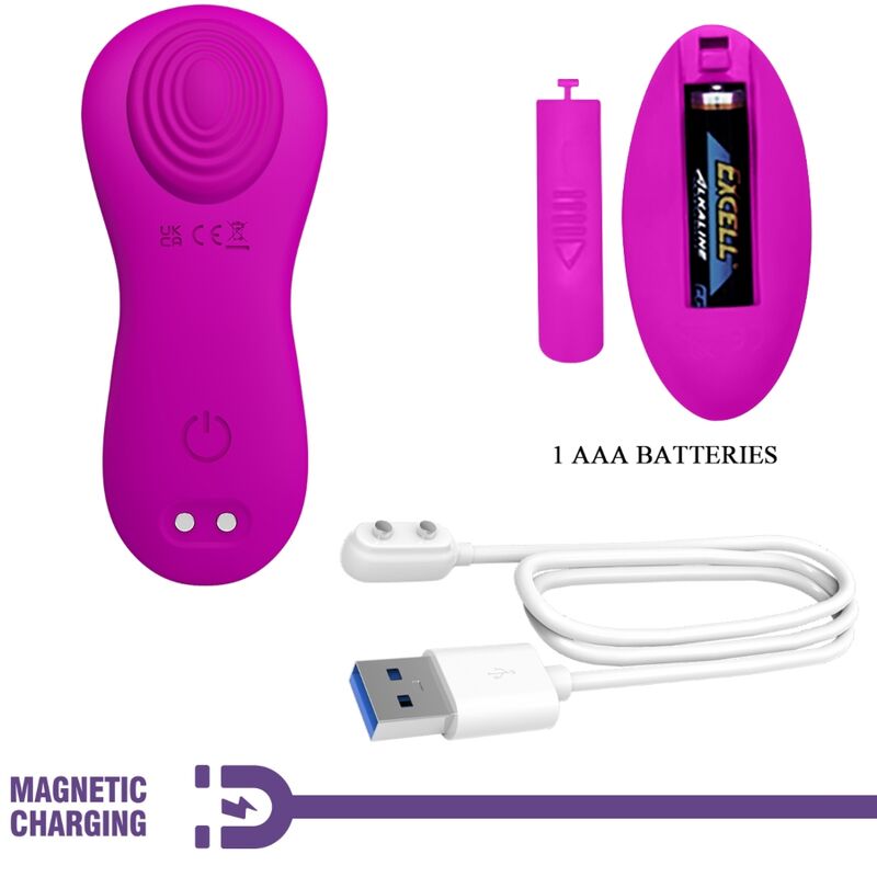 PRETTY LOVE - ROMARIO ESTIMULADOR LAY-ON CLITORIANO COM CONTROLO REMOTO ROSA