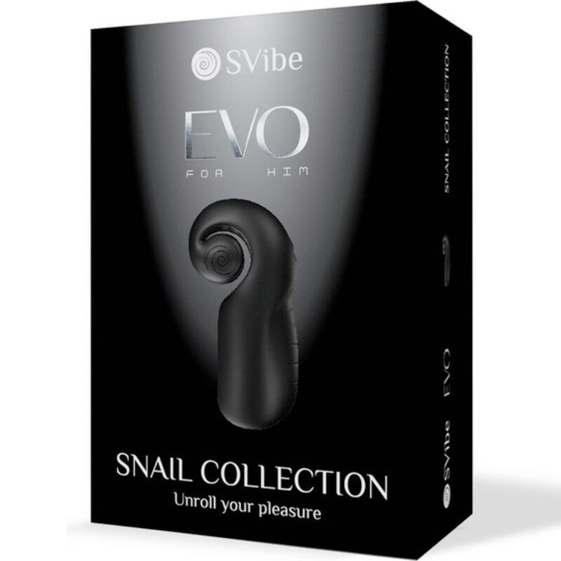 SNAIL VIBE - EVO FOR HIM MASTURBADOR MASCULINO SLIDE NROLL PRETO