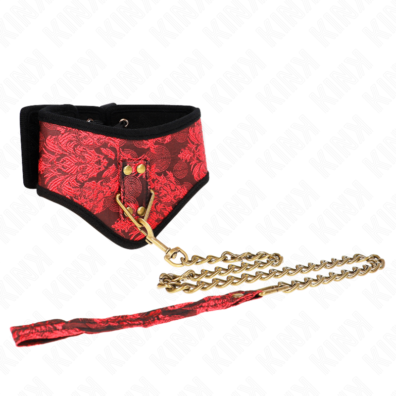 KINK - COLAR COM TRELA EM RENDA 75 CM MODELO SCANDAL 44 X 10 CM