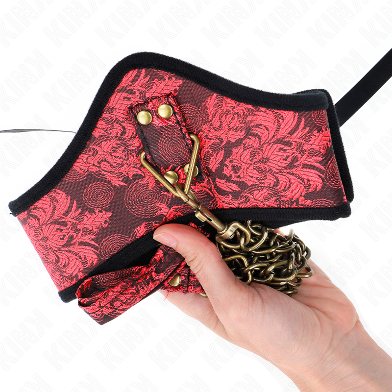 KINK - COLAR COM TRELA EM RENDA 75 CM MODELO SCANDAL 44 X 10 CM