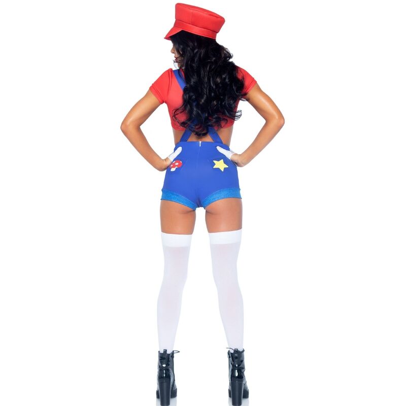 LEG AVENUE - FANTASIA SEXY MARIO BROS VERMELHO/AZUL S