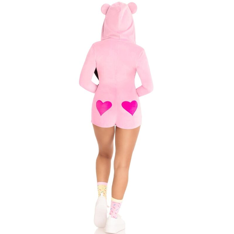 LEG AVENUE - BODY DE PELÚCIA ROSA COM ORELHAS DE URSO S