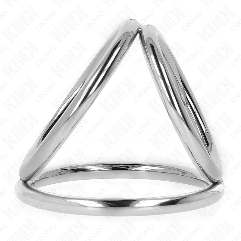 KINK - ANEL TRIPLO EM METAL CROMADO PARA PÊNIS 3,8 CM A 5 CM MODELO 2