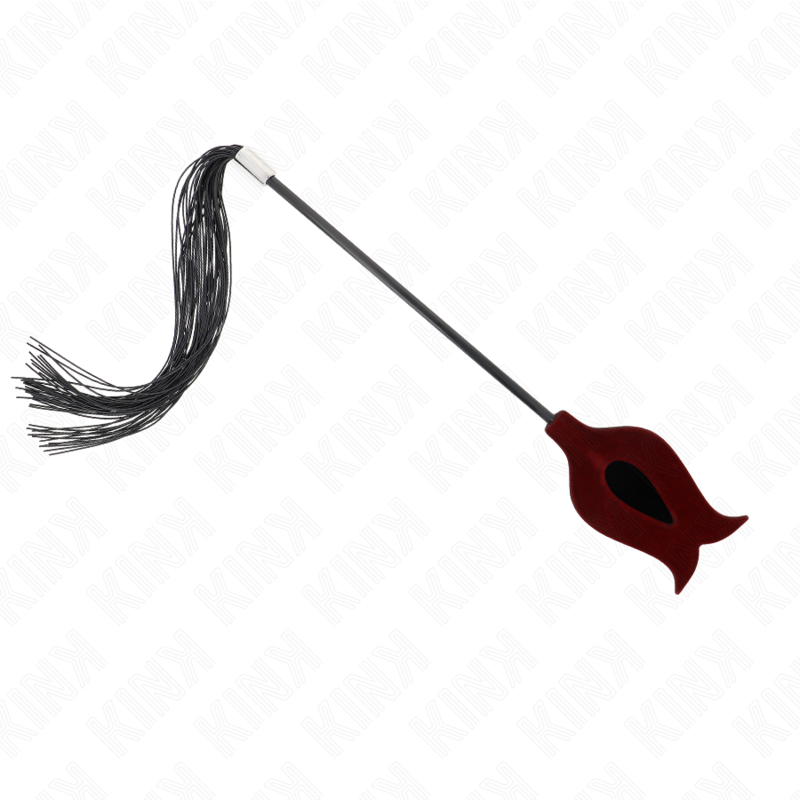 KINK - CHICOTE EM SILICONE COM BORLA EM FORMA DE ROSA 45 CM
