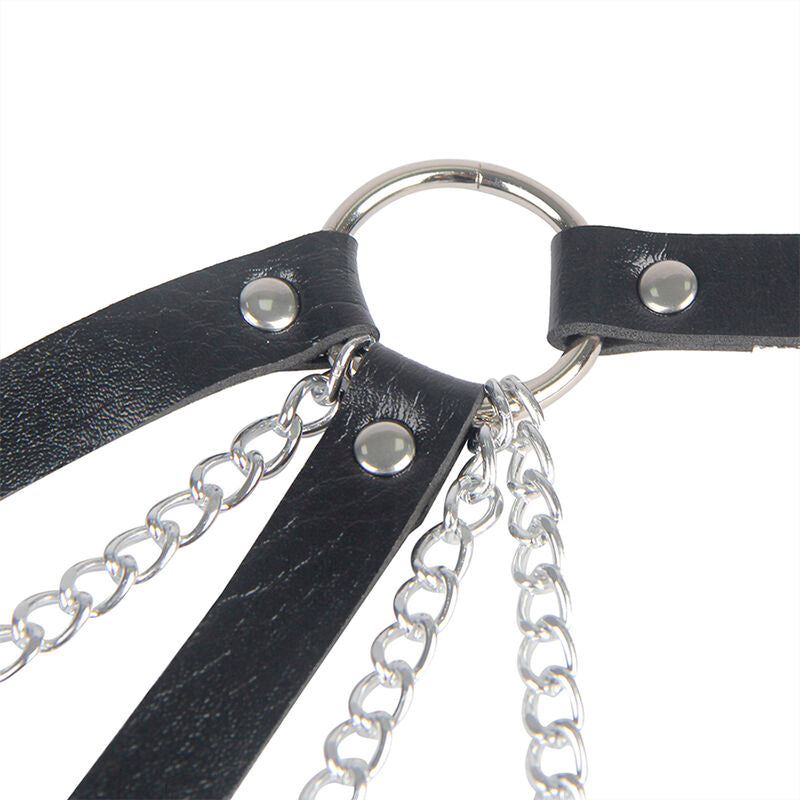 SUBBLIME - 953713 CINTO BONDAGE ESTILO PUNK COM FIVELA METÁLICA PRETO TAMANHO ÚNICO