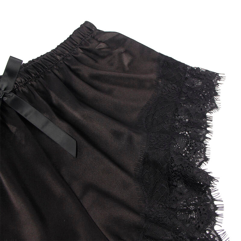 Subblime - 953942 Camisola de Seda Casual y Calça de Renda Preta L/XL