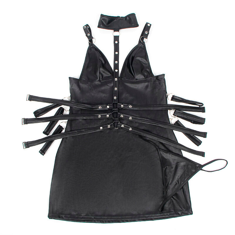 SUBBLIME - 954413 BODY BONDAGE EM COURO PRETO L/XL