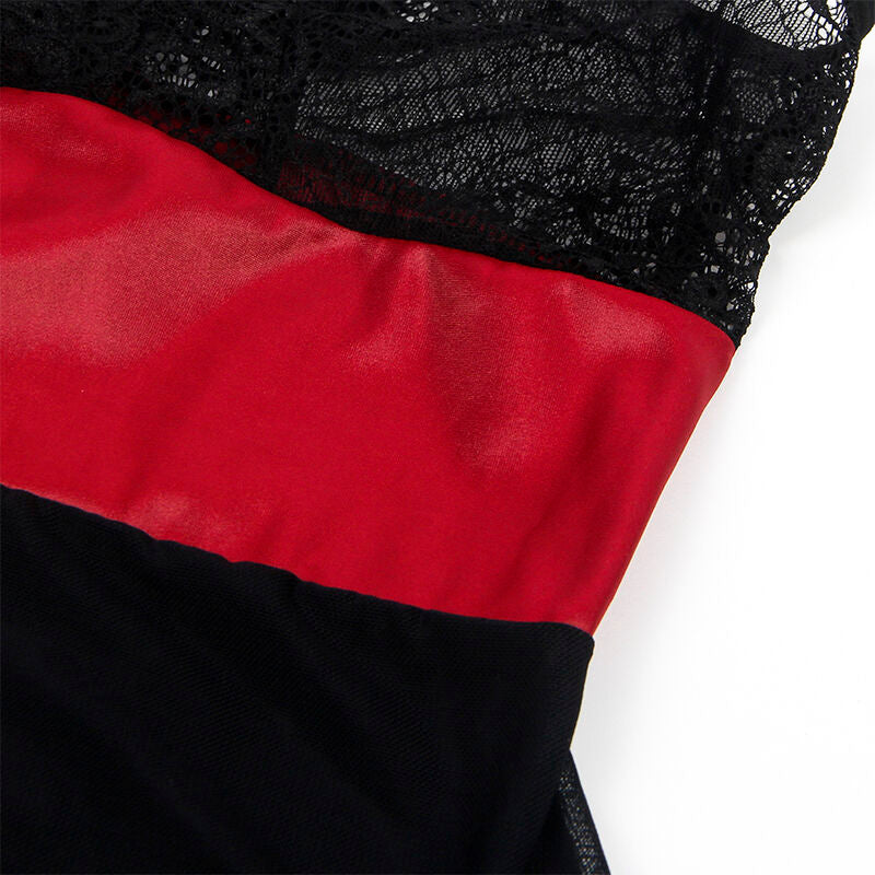 SUBBLIME - 954420 VESTIDO BONDAGE EM RENDA PRETO S/M