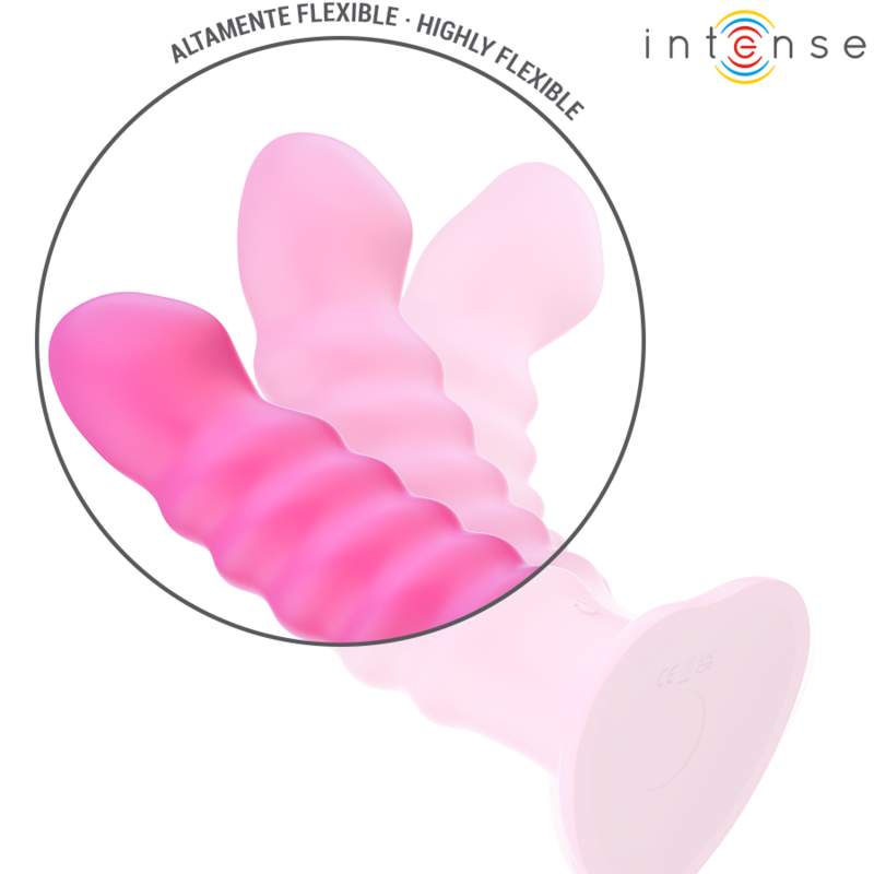 INTENSE - CINDY VIBRADOR TAMANHO L DESIGN EM ESPIRAL 10 VIBRAÇÕES ROSA COM CONTROLO REMOTO