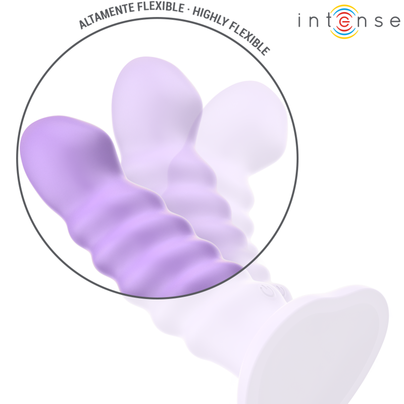 INTENSE - BRENDA VIBRADOR TAMANHO M DESIGN EM ESPIRAL 10 VIBRAÇÕES ROXO COM CONTROLO REMOTO