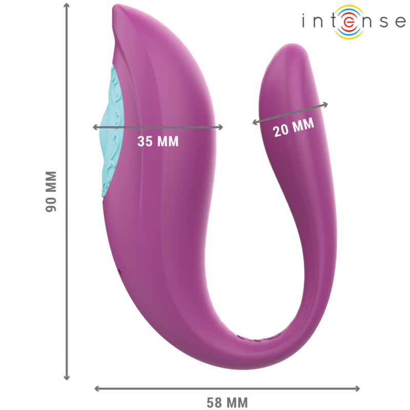 INTENSE - ANNIE ESTIMULADOR & VIBRADOR EM FORMA DE U ROXO COM CONTROLO REMOTO