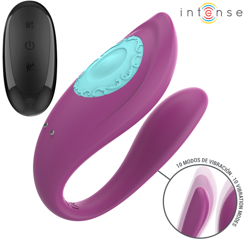 INTENSE - ANNIE ESTIMULADOR & VIBRADOR EM FORMA DE U ROXO COM CONTROLO REMOTO