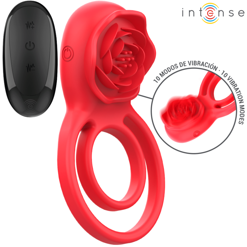 INTENSE - GAIL ESTIMULADOR 10 VIBRAÇÕES VERMELHO COM CONTROLO REMOTO