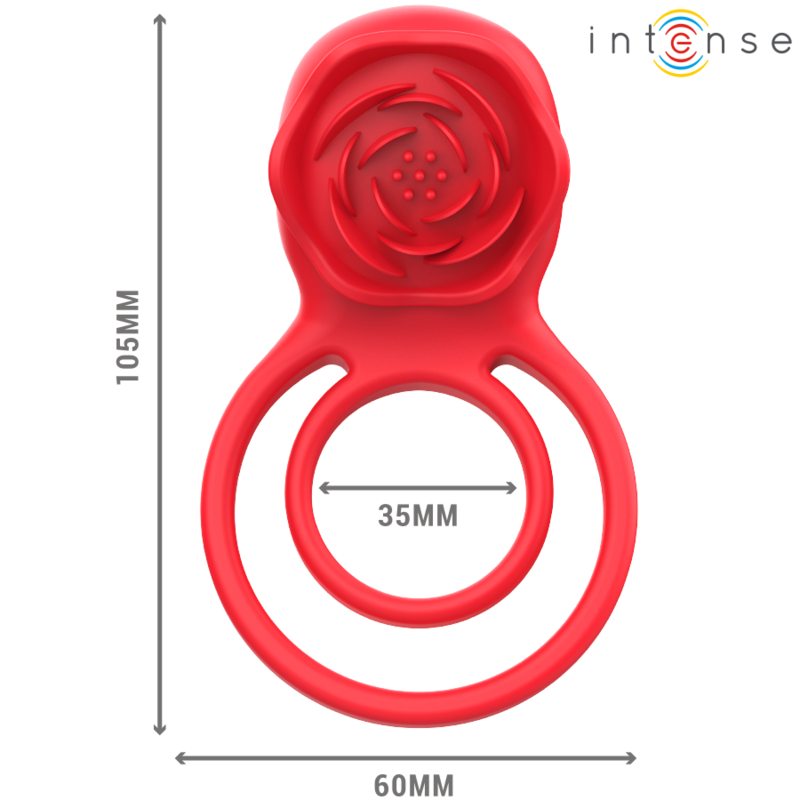 INTENSE - GAIL ESTIMULADOR 10 VIBRAÇÕES VERMELHO COM CONTROLO REMOTO