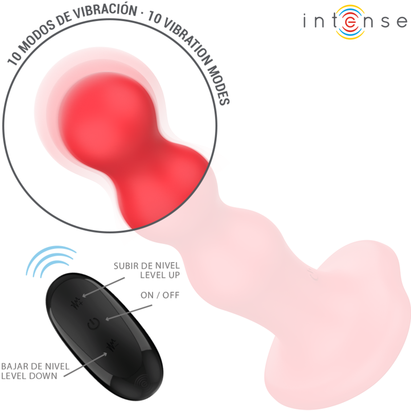 INTENSE - CODY VIBRADOR COM VENTOSA VERMELHO COM CONTROLO REMOTO