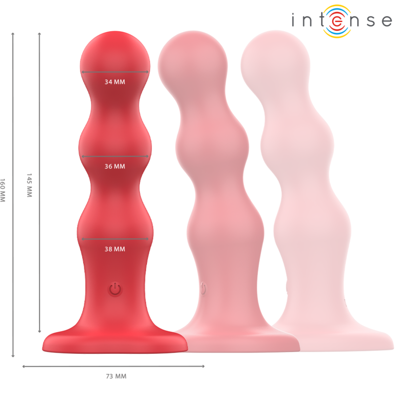 INTENSE - CODY VIBRADOR COM VENTOSA VERMELHO COM CONTROLO REMOTO