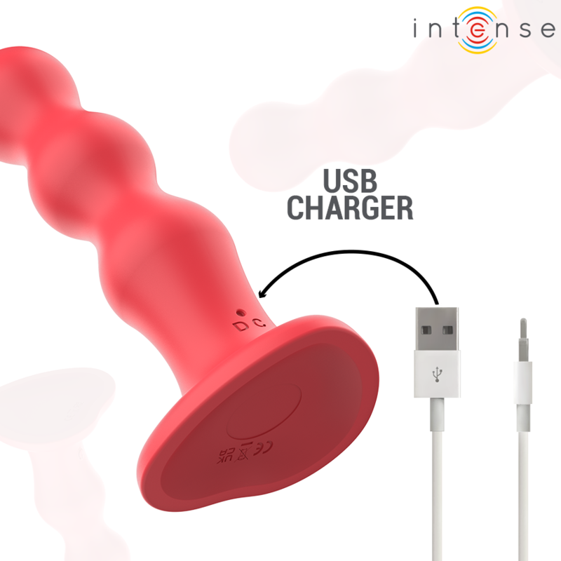 INTENSE - CODY VIBRADOR COM VENTOSA VERMELHO COM CONTROLO REMOTO