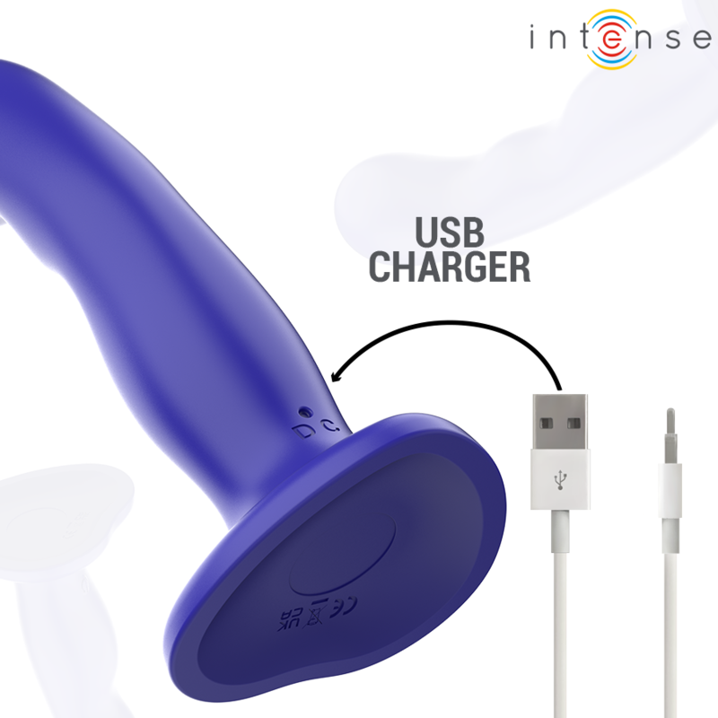 INTENSE - SHORTY VIBRADOR COM VENTOSA AZUL COM CONTROLO REMOTO