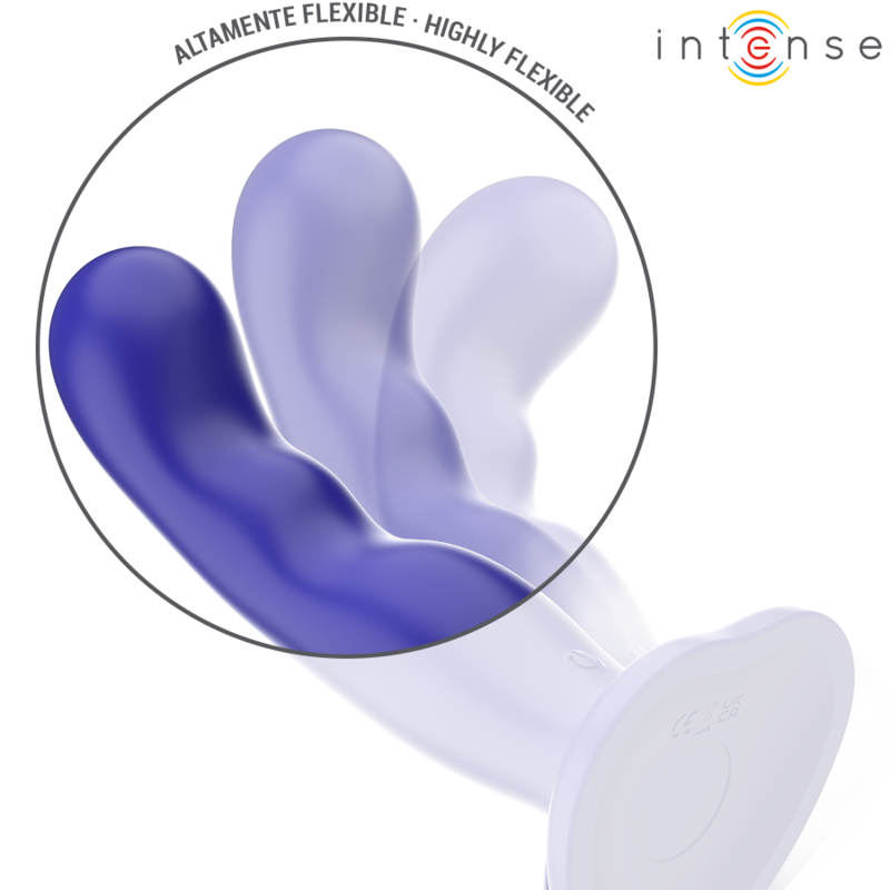 INTENSE - SHORTY VIBRADOR COM VENTOSA AZUL COM CONTROLO REMOTO