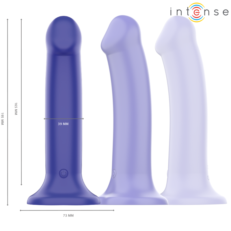 INTENSE - VICTORIA VIBRADOR COM VENTOSA 10 VIBRAÇÕES AZUL ESCURO COM CONTROLO REMOTO