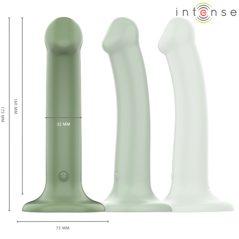 INTENSE - BECCA VIBRADOR COM VENTOSA 10 VIBRAÇÕES VERDE COM CONTROLO REMOTO