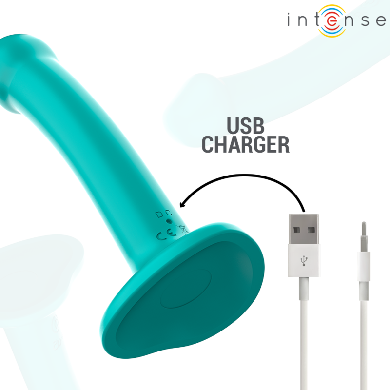 INTENSE - KATIE VIBRADOR COM VENTOSA 10 VIBRAÇÕES AZUL ESCURO COM CONTROLO REMOTO