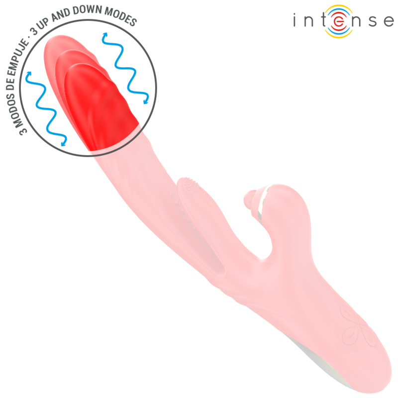 INTENSE - ROSALIA VIBRADOR MULTIFUNÇÃO 3 EM 1 VERMELHO