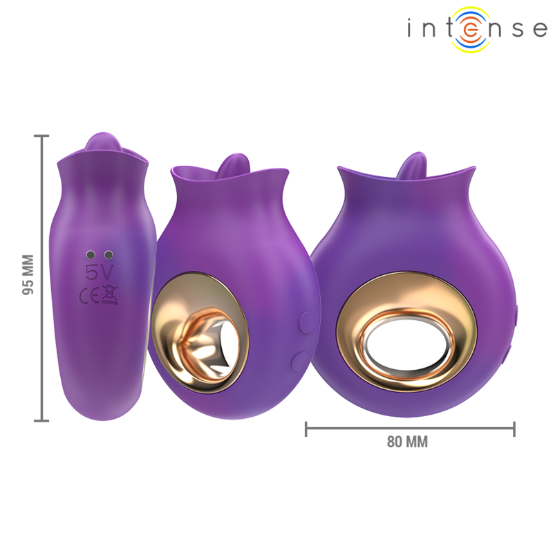 INTENSE - TULI ESTIMULADOR CLITORIANO 9 VIBRAÇÕES & 9 OSCILAÇÕES ROXO