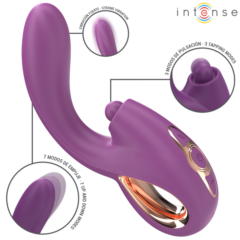 INTENSE - LALI VIBRADOR PONTO G MULTIFUNÇÃO ESTIMULAÇÃO & IMPULSO & VIBRAÇÃO ROXO