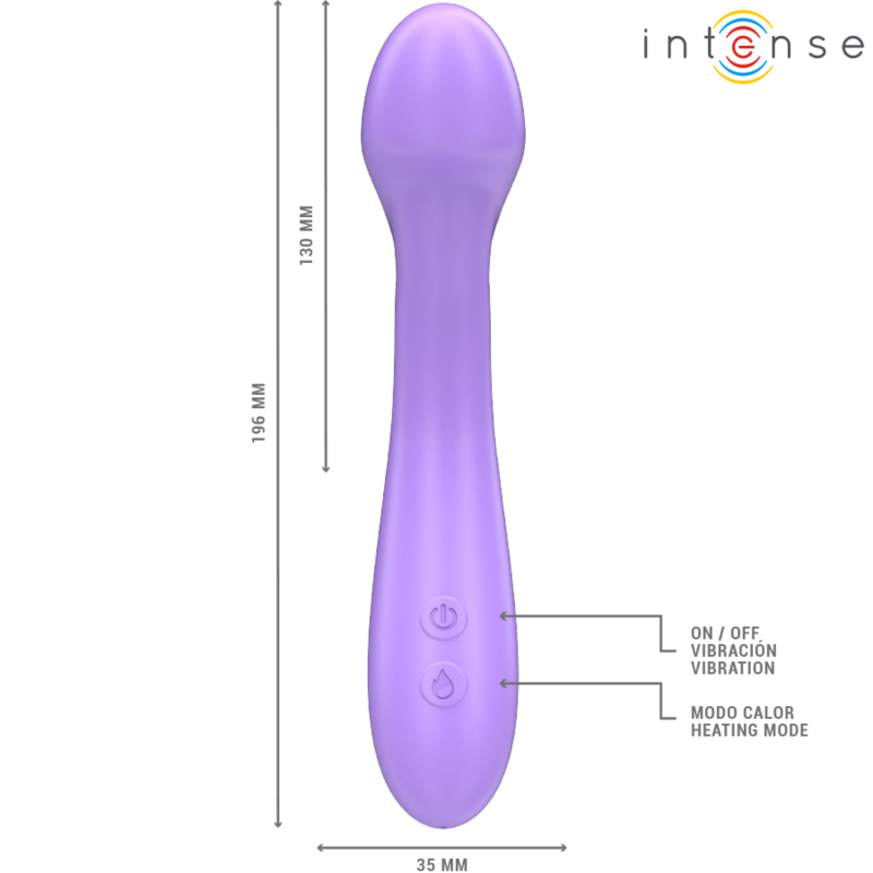 INTENSE - BECKY VIBRADOR 19 CM AQUECIDO 7 VIBRAÇÕES ROXO