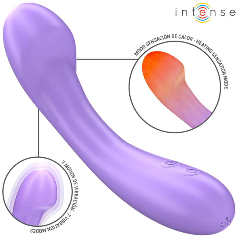 INTENSE - BECKY VIBRADOR 19 CM AQUECIDO 7 VIBRAÇÕES ROXO