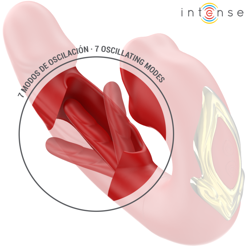 INTENSE - NATHY VIBRADOR DUPLO COM BOCA ESTIMULADORA MULTIFUNÇÃO VERMELHO