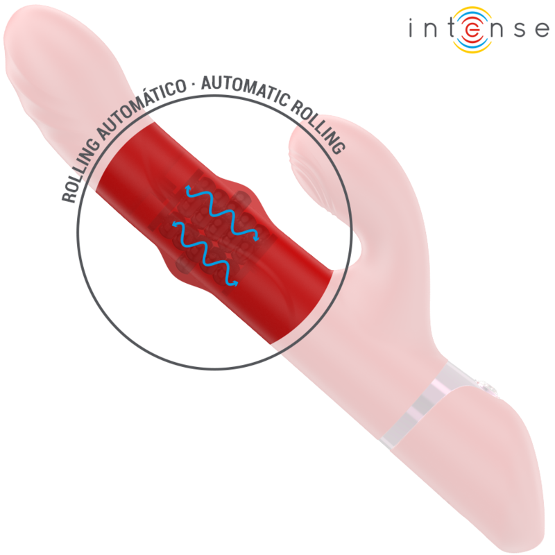 INTENSE - LELE VIBRADOR MULTIFUNÇÃO ROTATIVO & OSCILAÇÃO & ESTIMULAÇÃO VERMELHO