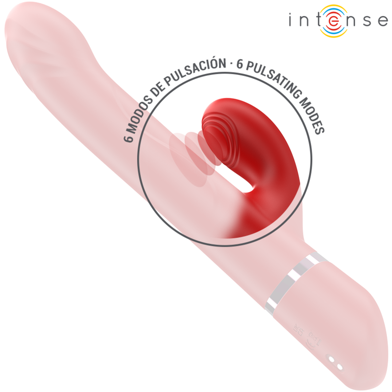 INTENSE - LELE VIBRADOR MULTIFUNÇÃO ROTATIVO & OSCILAÇÃO & ESTIMULAÇÃO VERMELHO