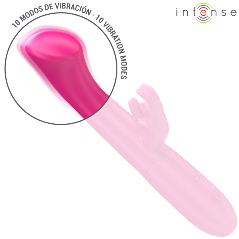 INTENSE - JULIETA VIBRADOR RABBIT 18,6 CM 10 VIBRAÇÕES ROSA