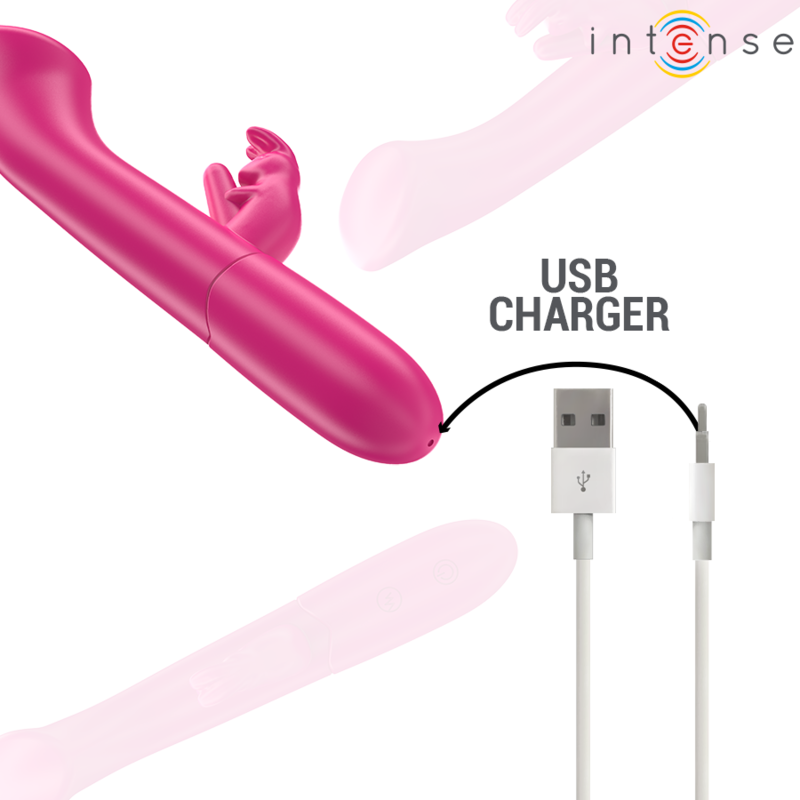 INTENSE - JULIETA VIBRADOR RABBIT 18,6 CM 10 VIBRAÇÕES ROSA