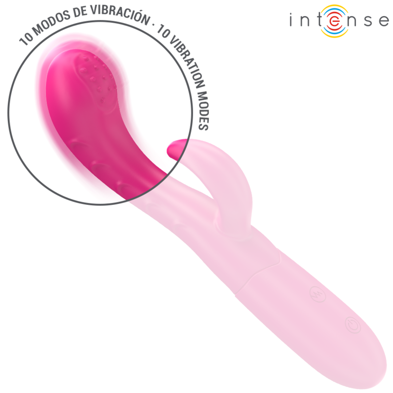 INTENSE - AMARA VIBRADOR COM LÍNGUA ESTIMULADORA 10 VIBRAÇÕES ROSA