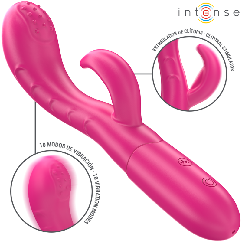 INTENSE - AMARA VIBRADOR COM LÍNGUA ESTIMULADORA 10 VIBRAÇÕES ROSA