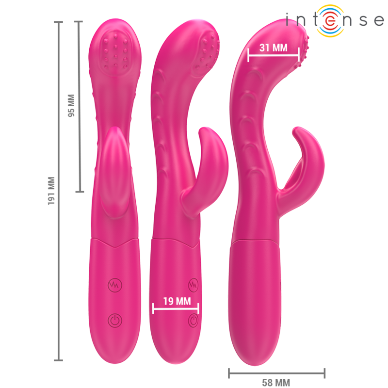INTENSE - AMARA VIBRADOR COM LÍNGUA ESTIMULADORA 10 VIBRAÇÕES ROSA
