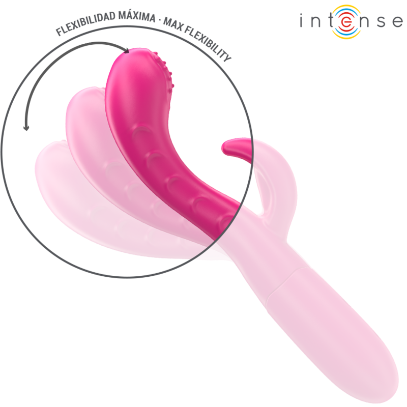 INTENSE - AMARA VIBRADOR COM LÍNGUA ESTIMULADORA 10 VIBRAÇÕES ROSA