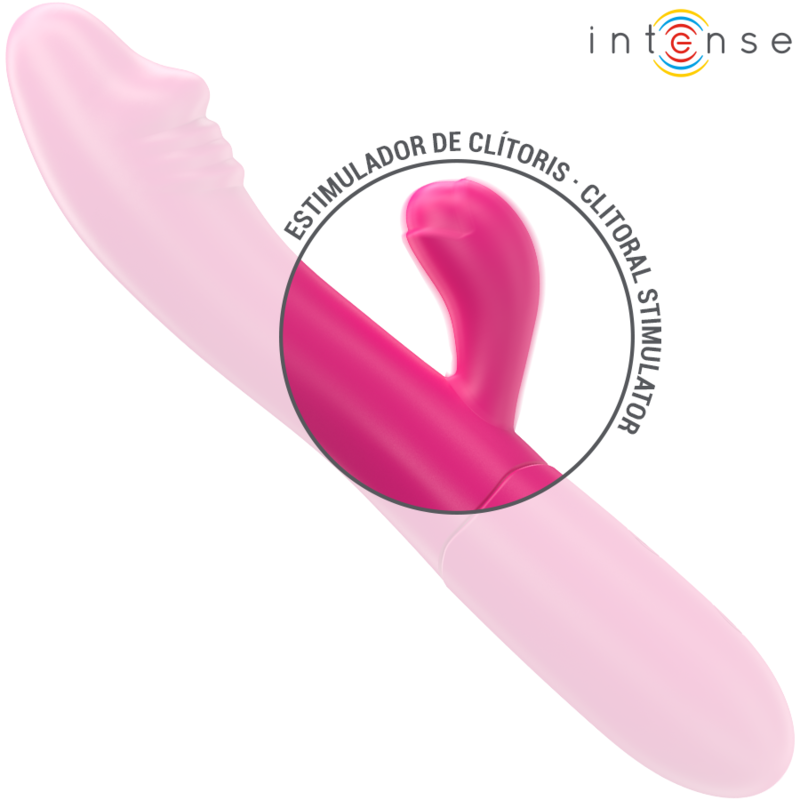 INTENSE - IVY VIBRADOR FLEXÍVEL 10 VIBRAÇÕES COM LÍNGUA ESTIMULADORA ROSA