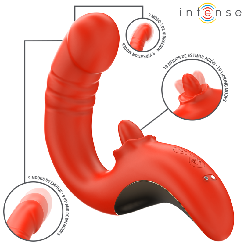 INTENSE - PAULINA VIBRADOR & ESTIMULADOR EM FORMA DE U VERMELHO