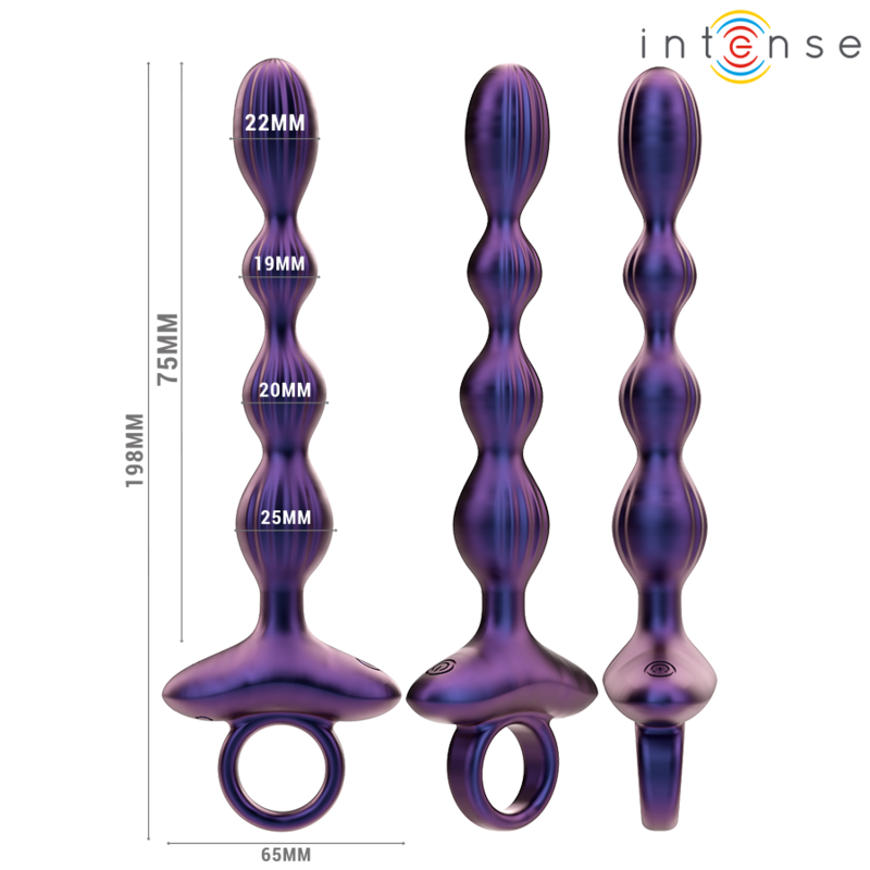 Intense - Jackie Plug Anal Vibratório Modelo 1 Controle Remoto