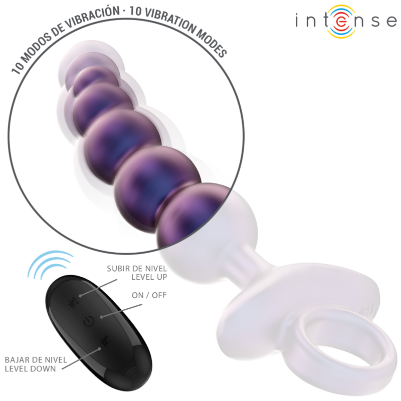 INTENSE - TITO PLUG ANAL VIBRADOR MODELO 3 COM CONTROLO REMOTO