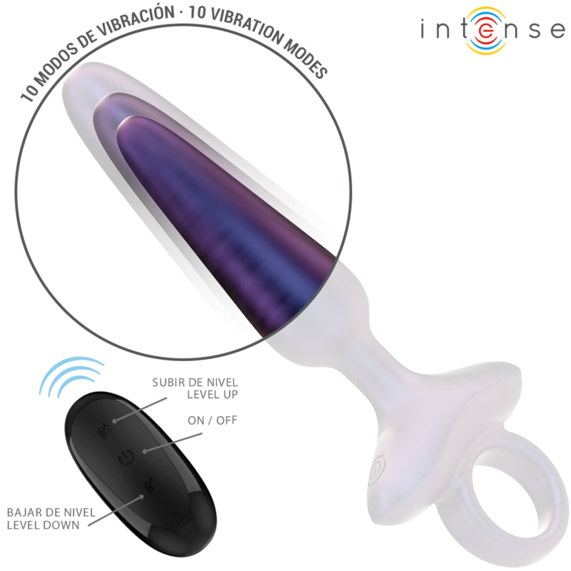 INTENSE - MARLON PLUG ANAL VIBRADOR MODELO 4 COMANDO REMOTO