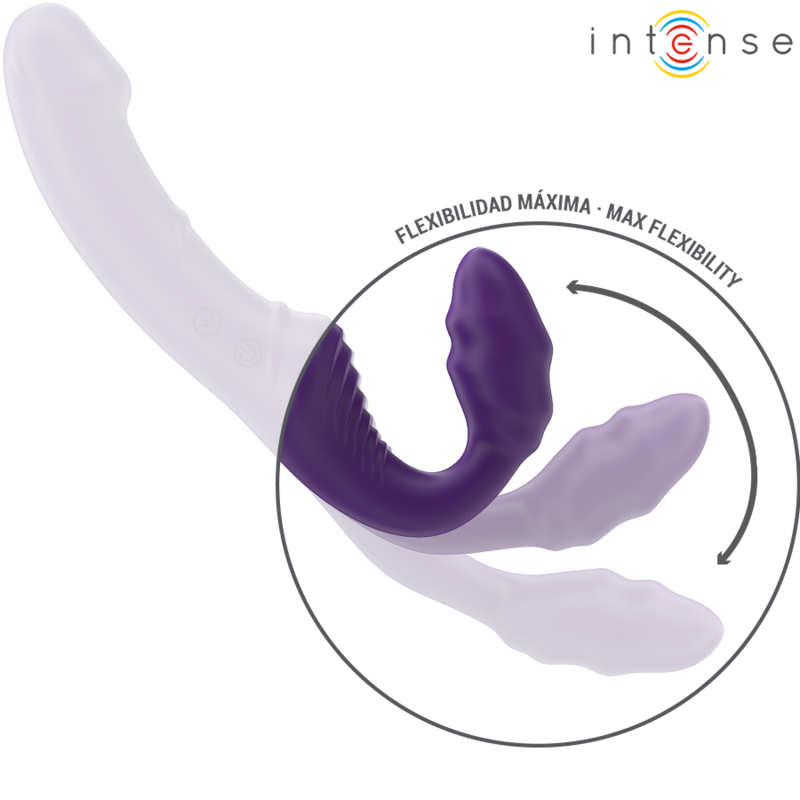 INTENSE - JILL VIBRADOR DUPLO 20CM ROXO COM CONTROLO REMOTO